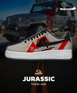 Jurassic Park Classic Jeep Air Force 1 Sneaker Jurassic Park Classic Jeep Air Force 1 Sneaker