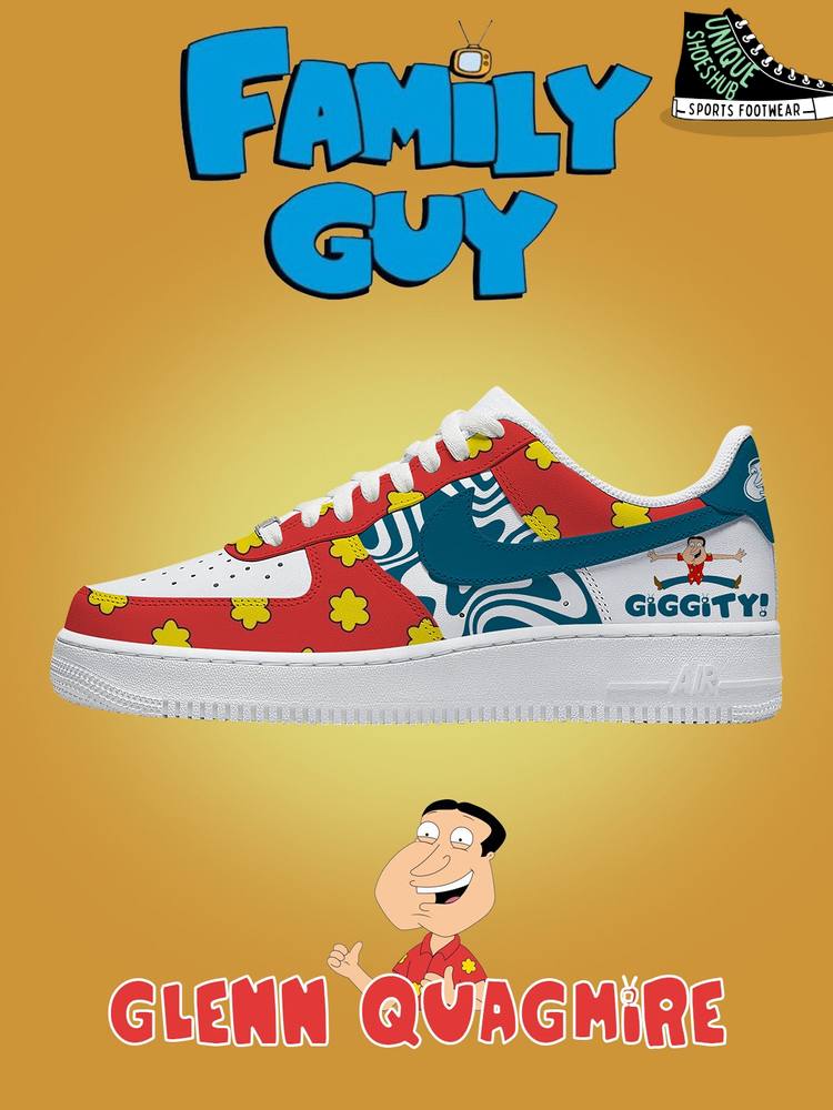 Family Guy Glenn Quagmire Giggity Air Force 1 Sneaker Family Guy Glenn Quagmire Giggity Air Force 1 Sneaker