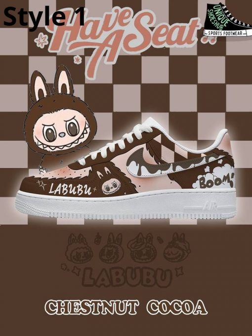 Labubu Chestnut Cocoa Custom Air Force 1 Sneaker