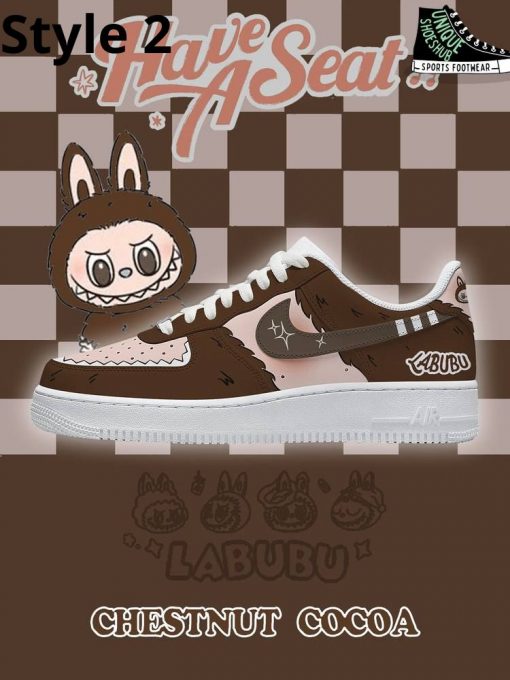 Labubu Chestnut Cocoa Custom Air Force 1 Sneaker