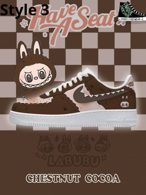 Labubu Chestnut Cocoa Custom Air Force 1 Sneaker