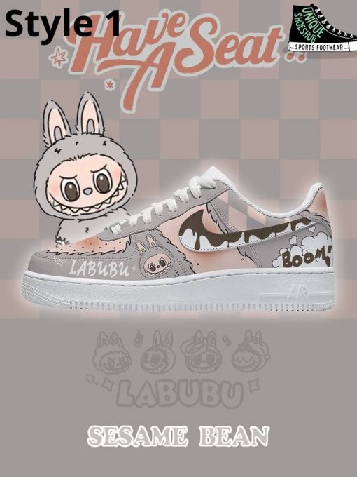 Labubu Sesame Bean Custom Air Force 1 Sneaker