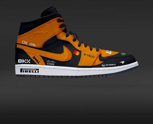 McLaren Racing F1 2025 Special Air Jordan 1 Sneaker