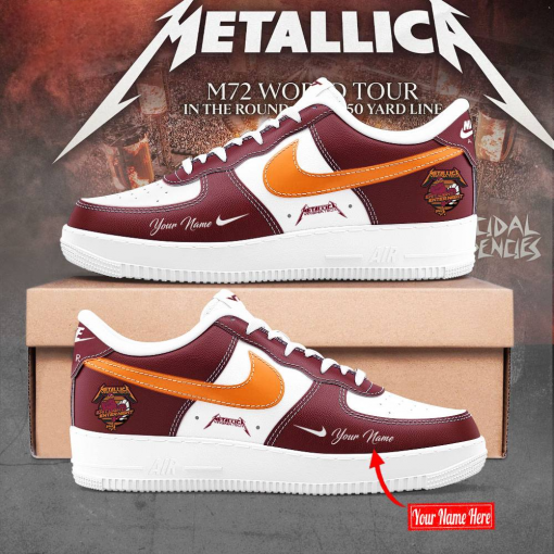Virginia Tech Hokies x Metallica M-72 World Tour 2025 Personalized Air Force 1 Sneaker