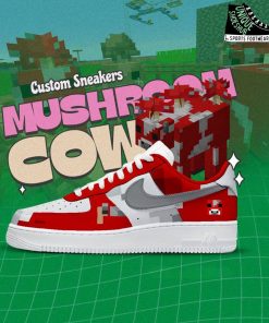 Minecraft MUSHROON COW 2025 Special Air Force 1 Shoes