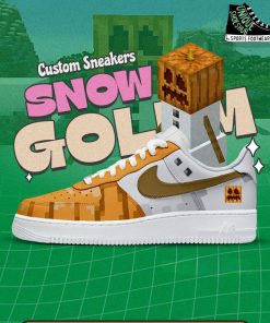 Minecraft SNOW GOLEM 2025 Special Air Force 1 Shoes