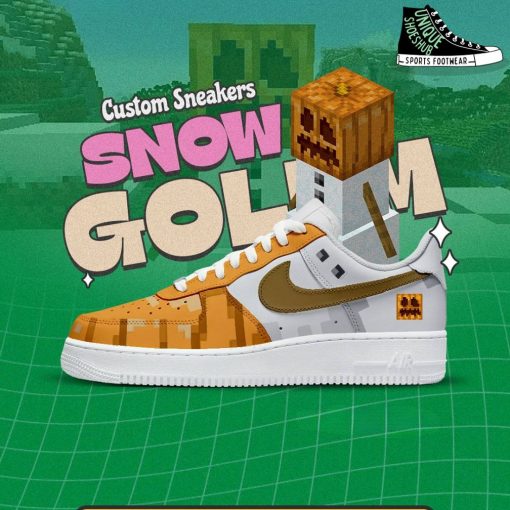 Minecraft SNOW GOLEM 2025 Special Air Force 1 Shoes