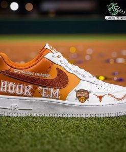 Texas Longhorns Softball National Champions 2025 Hook em Horn AF1 Sneaker